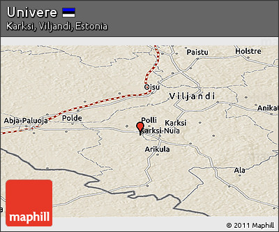 Shaded Relief Panoramic Map of Univere