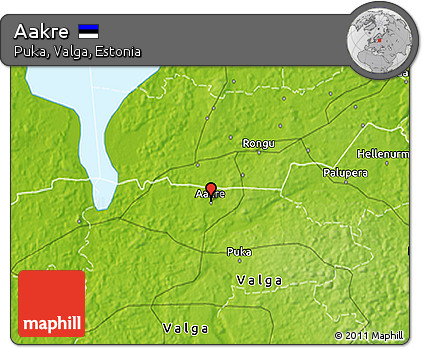 Physical 3D Map of Aakre