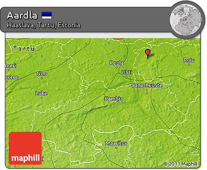Physical 3D Map of Aardla