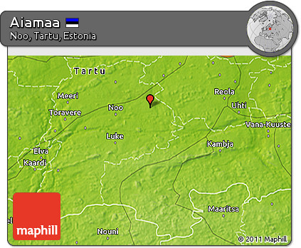 Physical 3D Map of Aiamaa