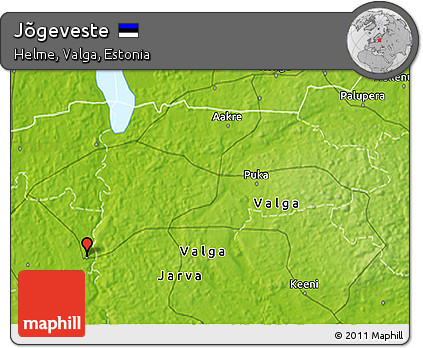 Physical 3D Map of Jõgeveste