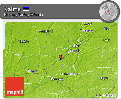 Physical 3D Map of Kalme