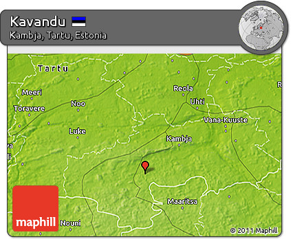 Physical 3D Map of Kavandu