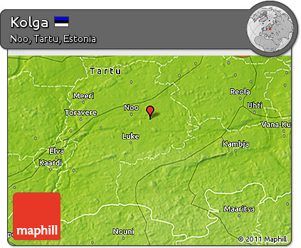 Physical 3D Map of Kolga