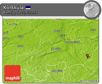 Physical 3D Map of Kõrkküla