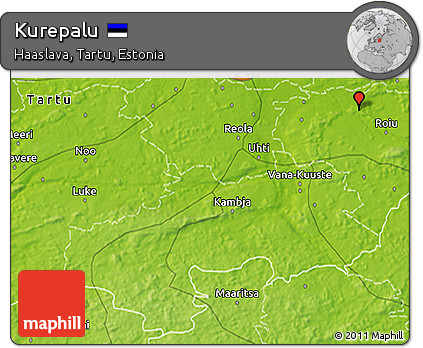 Physical 3D Map of Kurepalu