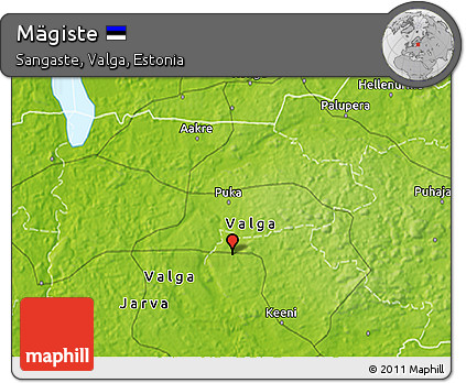 Physical 3D Map of Mägiste