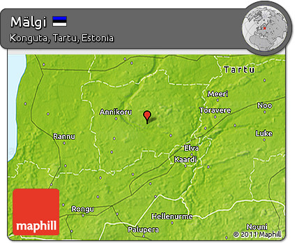 Physical 3D Map of Mälgi
