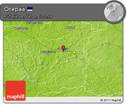 Physical 3D Map of Otepää