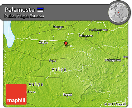 Physical 3D Map of Palamuste