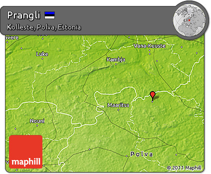 Physical 3D Map of Prangli