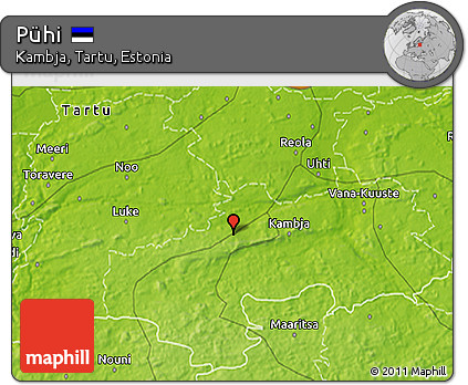 Physical 3D Map of Pühi