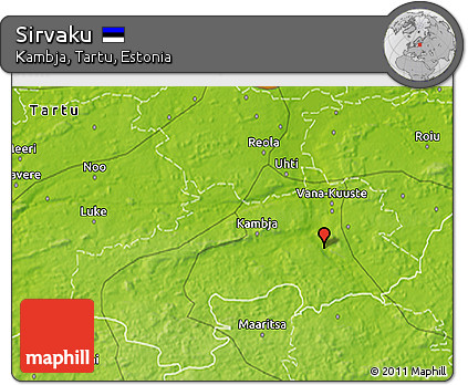 Physical 3D Map of Sirvaku