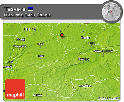 Physical 3D Map of Täsvere