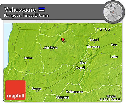 Physical 3D Map of Vahessaare