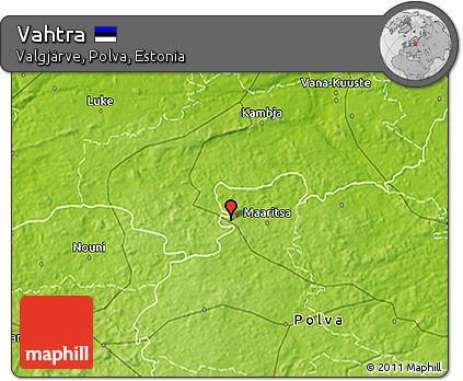 Physical 3D Map of Vahtra