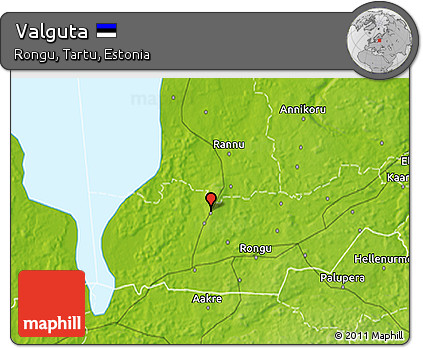 Physical 3D Map of Valguta