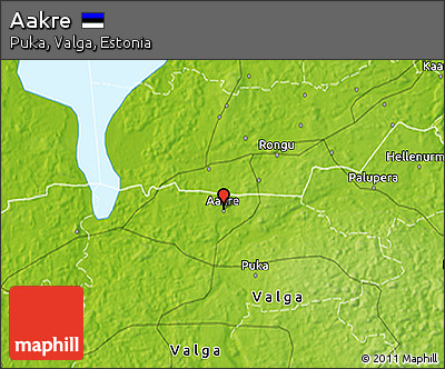 Physical 3D Map of Aakre