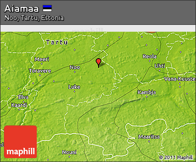 Physical 3D Map of Aiamaa