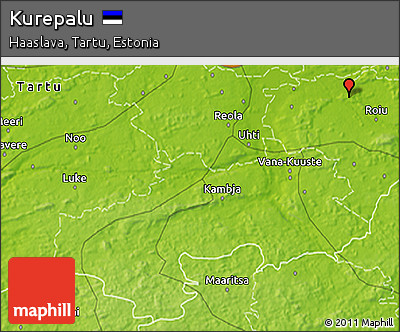Physical 3D Map of Kurepalu