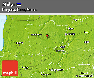 Physical 3D Map of Mälgi