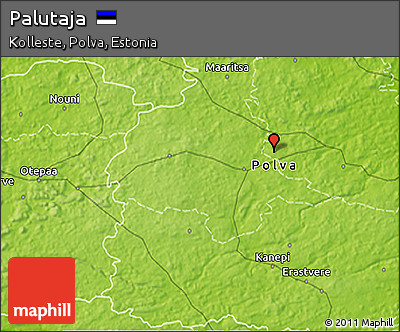 Physical 3D Map of Palutaja