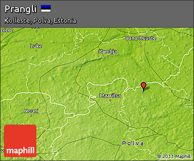 Physical 3D Map of Prangli