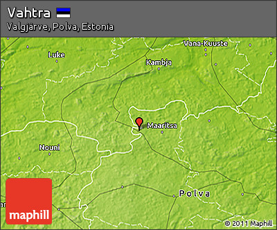 Physical 3D Map of Vahtra