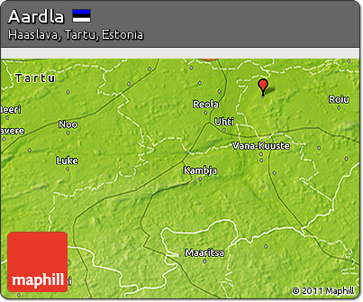 Physical 3D Map of Aardla