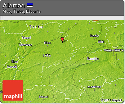 Physical 3D Map of Aiamaa