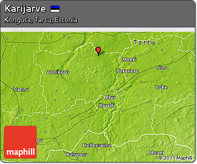 Physical 3D Map of Karijärve