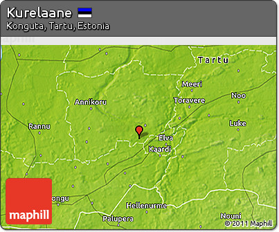 Physical 3D Map of Kurelaane