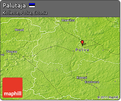 Physical 3D Map of Palutaja
