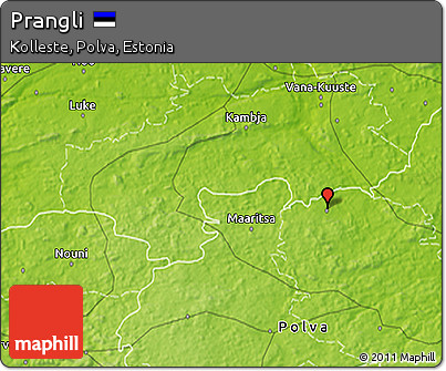 Physical 3D Map of Prangli