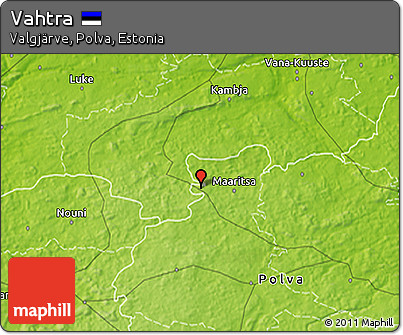 Physical 3D Map of Vahtra