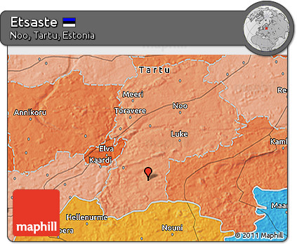 Political 3D Map of Etsaste