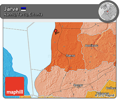 Political 3D Map of Järve