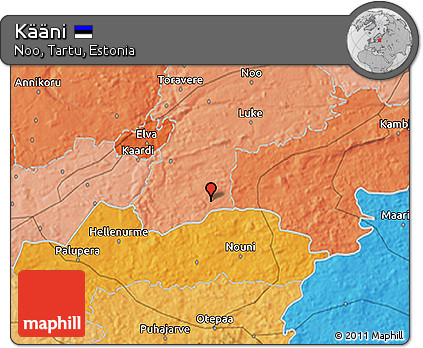 Political 3D Map of Kääni