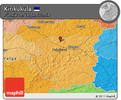 Political 3D Map of Kirikuküla