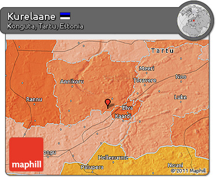 Political 3D Map of Kurelaane