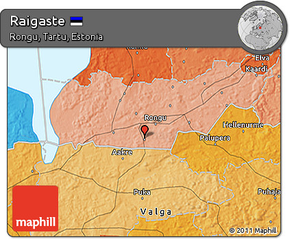 Political 3D Map of Raigaste