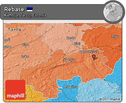 Political 3D Map of Rebase