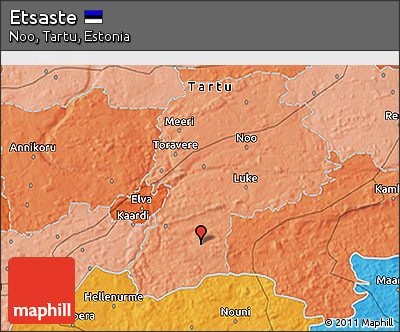 Political 3D Map of Etsaste