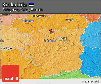 Political 3D Map of Kirikuküla