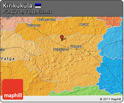 Political 3D Map of Kirikuküla