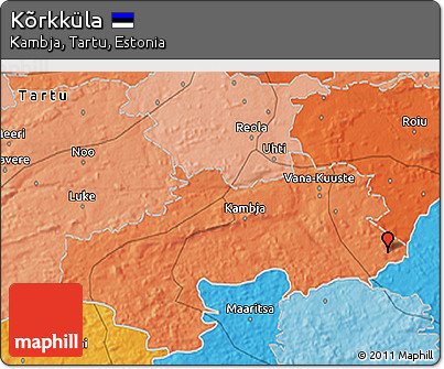 Political 3D Map of Kõrkküla