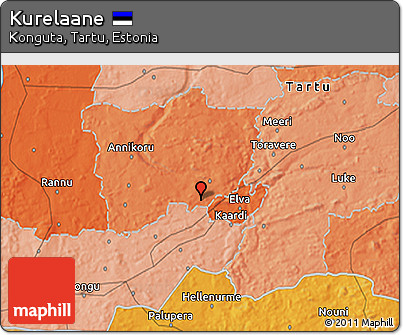 Political 3D Map of Kurelaane