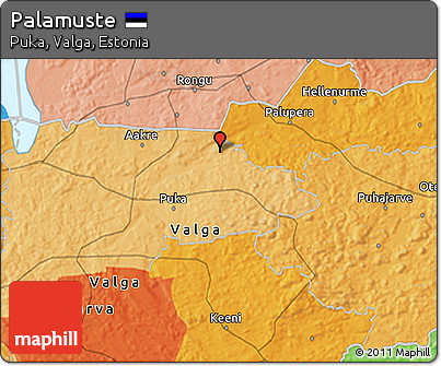 Political 3D Map of Palamuste
