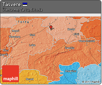 Political 3D Map of Täsvere
