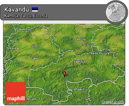 Satellite 3D Map of Kavandu